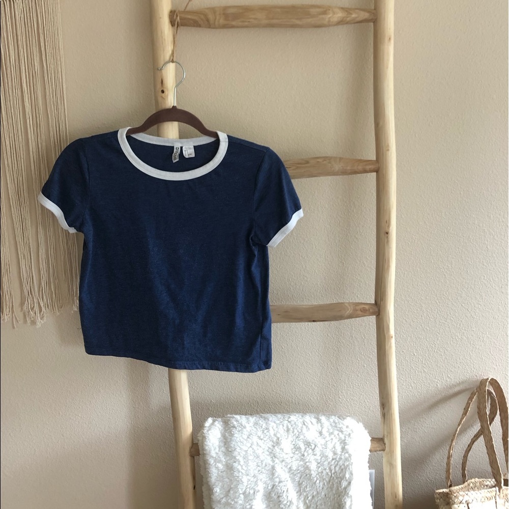 Blue crop top